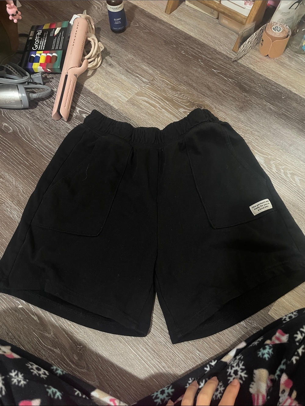 Divided Black Men's Elastic-Waist Athletic Shorts